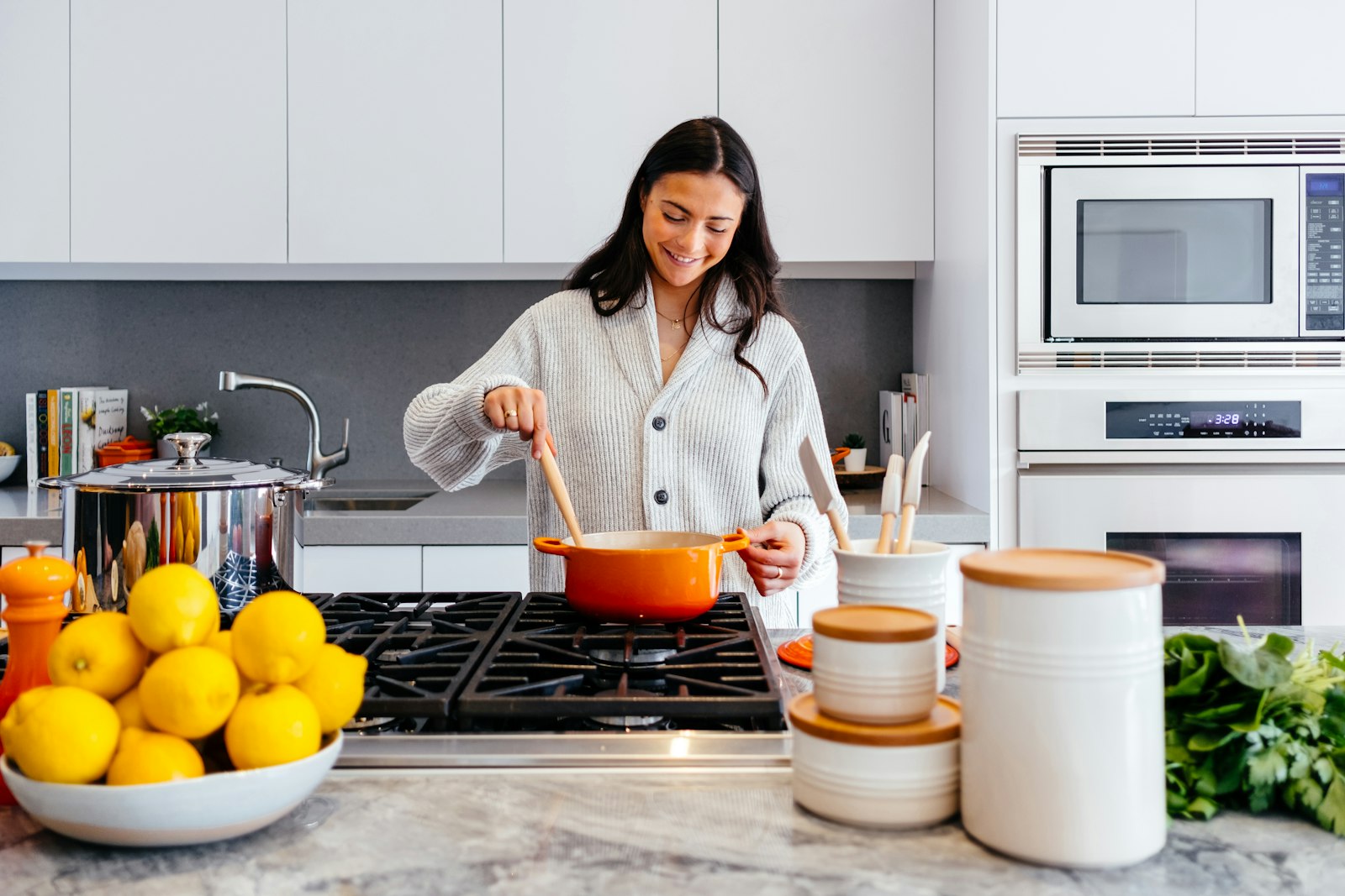 Culinary test kitchen and food editorial workspace